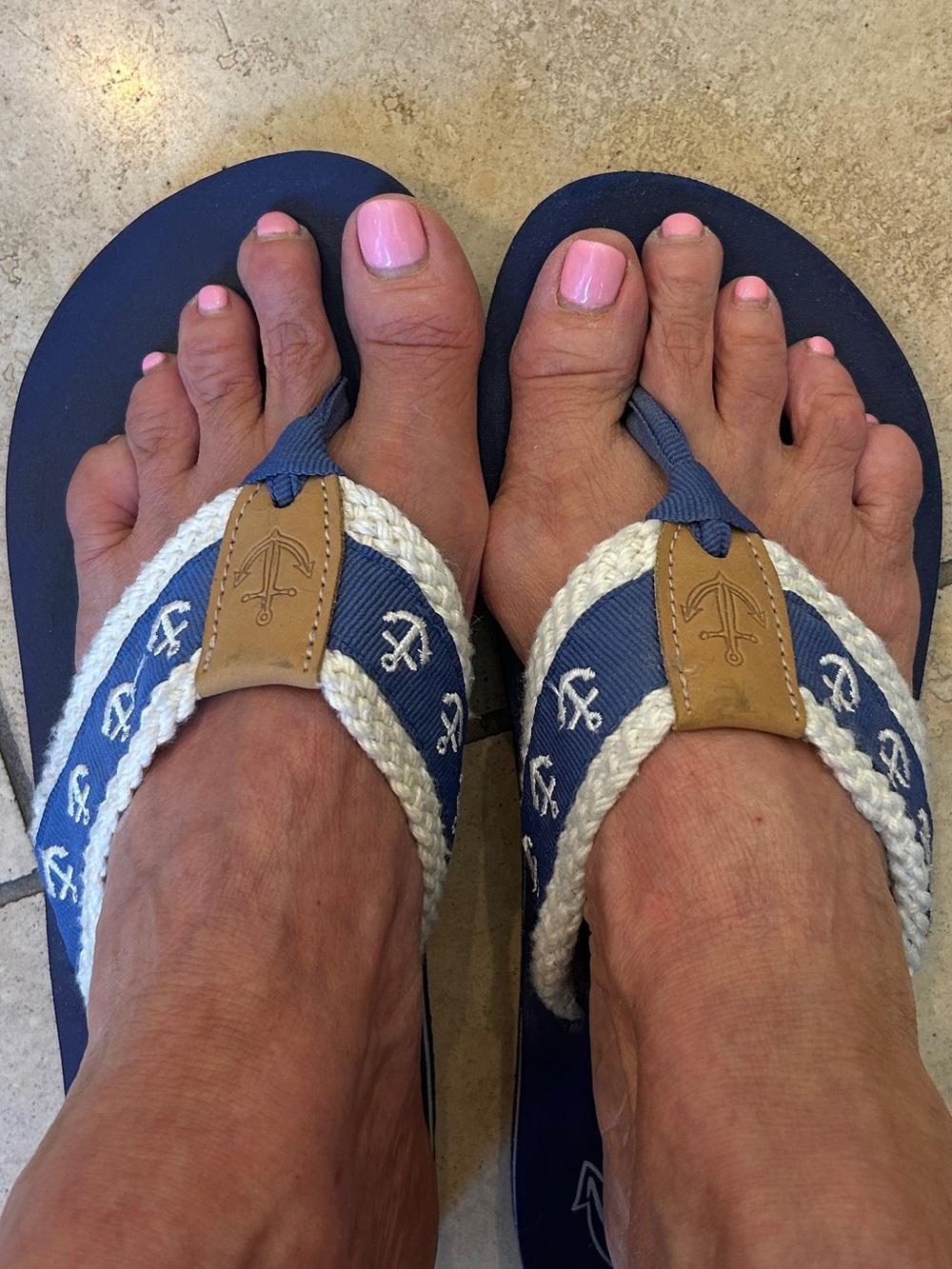 Nautical flip flops